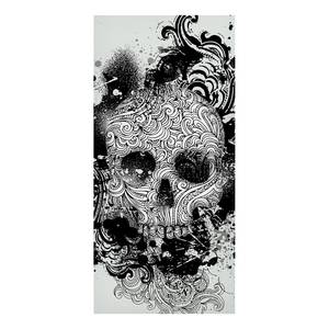 Magneetbord Skull staal/speciale vinylfolie - zwart/wit
