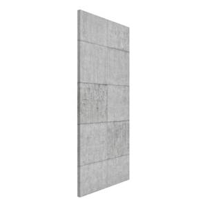 Magnettafel Beton Ziegeloptik Stahl / Vinyl-Spezialfolie - Grau - 37 x 78 cm