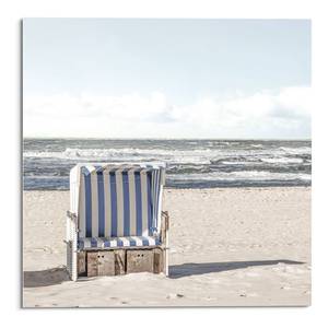 Glazen afbeelding Strandstoel veiligheidsglas - blauw