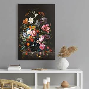 Wandbild Vase mit Blumen Mehrfarbig