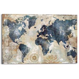 Tableau déco Carte du monde I Multicolore