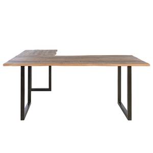 Bureau d’angle Domme Acacia massif / Fer - Acacia / Anthracite