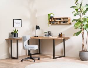 Bureau d’angle Domme Acacia massif / Fer - Acacia / Anthracite