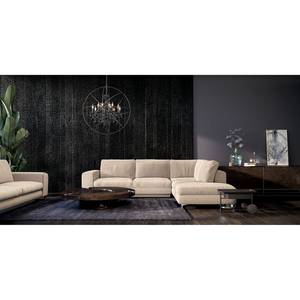 Ecksofa Baitz I Webstoff Kima: Beige - Ottomane davorstehend rechts