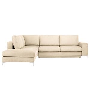 Ecksofa Baitz I Webstoff Kima: Beige - Ottomane davorstehend links