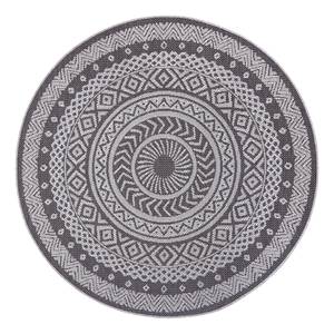 Tapis Hauville Polypropylène - Gris / Argenté - Diamètre : 120 cm