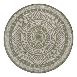 Teppich Hauville Polypropylen - Grün / Beige - Durchmesser: 120 cm