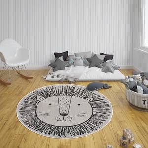 Tapis enfant Lioux Polypropylène - Crème / Noir - Diamètre : 160 cm