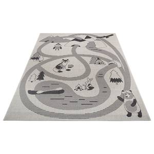 Tapis enfant Douelle Polypropylène - Crème / Noir - 80 x 150 cm