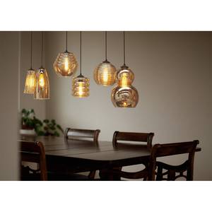 Hanglamp Quinto II rookglas/staal - 8 lichtbronnen