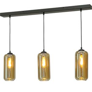 Hanglamp Quinto I rookglas/staal - 3 lichtbronnen