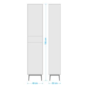 Hochschrank LINDHOLM Eiche teilmassiv - Mint