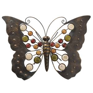 Wandobjekt Schmetterling Eisen - Braun