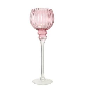 Windlicht Manou I (3-teilig) Glas - Rosa