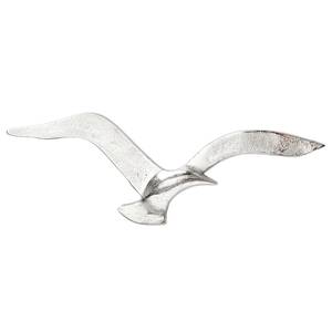 Wandobjekt Vogel (2-teilig) Aluminium - Silber