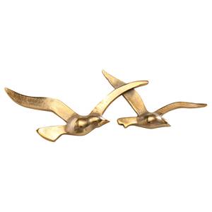 Wandobjekt Birdy (2-teilig) Aluminium - Gold