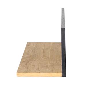 Wandplank Flox fineerlaag van echt hout - eikenhout/zwart - Breedte: 140 cm