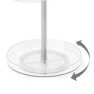 Organisateur Pirouette Matière plastique  - Transparent / Nickel