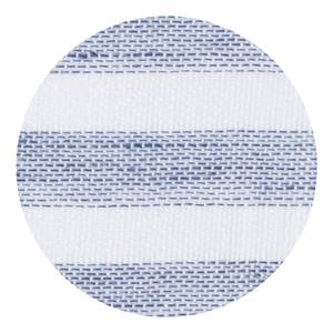 Rideau Natural Stripe Polyester / Lin - Bleu marine