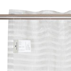 Rideau Natural Stripe Polyester / Lin - Gris