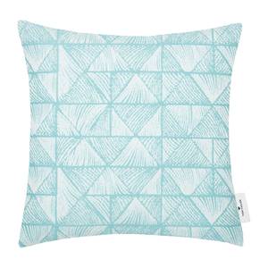 Kussensloop Squared Triangle katoen/polyester - Aquablauw