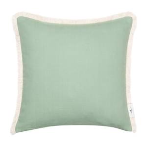 Housse de coussin Fringed Cotton Coton - Vert