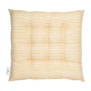 Galette de chaise Fresh Stripe Polyester - Jaune