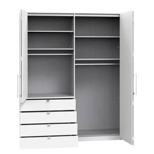 Armoire à portes pliantes Loft I Havanna / Blanc - Hauteur : 236 cm - Tiroir à gauche