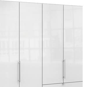 Armoire à portes pliantes Loft I Havanna / Verre Blanc - Hauteur : 236 cm - Tiroir à droite