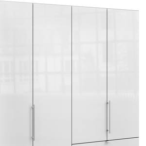 Armoire à portes pliantes Loft I Havanna / Verre Blanc - Hauteur : 216 cm - Tiroir à droite