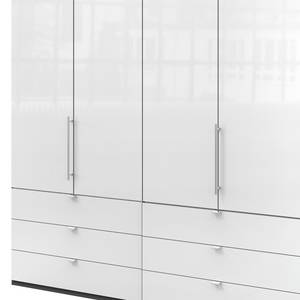 Falttürenschrank Loft II Havanna / Glas Weiß - 200 x 216 cm