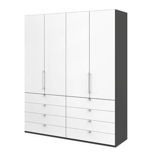 Armoire à portes pliantes Loft II Havanna / Blanc - 200 x 236 cm