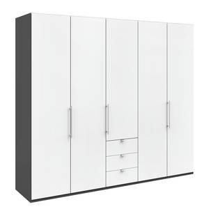 Armoire à portes pliantes Loft VI Havanna / Blanc - Hauteur : 216 cm