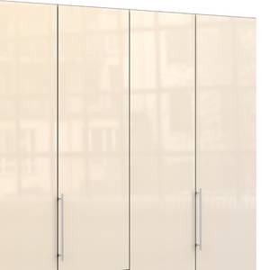 Vouwdeurkast Loft VI Havanna / Magnoliakleurig glas - Hoogte: 236 cm