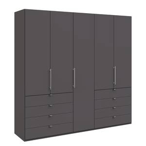 Falttürenschrank Loft IV Havanna - 250 x 236 cm - Schublade außen