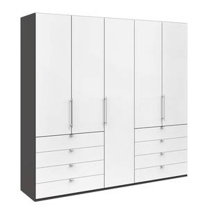 Falttürenschrank Loft IV Havanna / Weiß - 250 x 236 cm - Schublade außen