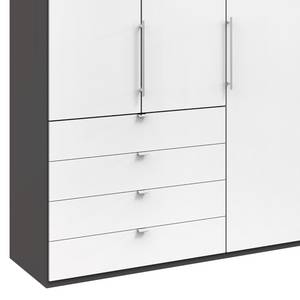 Falttürenschrank Loft IV Havanna / Weiß - 250 x 236 cm - Schublade außen