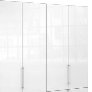 Falttürenschrank Loft IV Havanna / Glas Weiß - 250 x 216 cm - Schublade außen