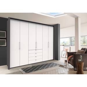 Falttürenschrank Loft III Havanna / Weiß - Höhe: 236 cm - Ohne Spiegeltür/-en