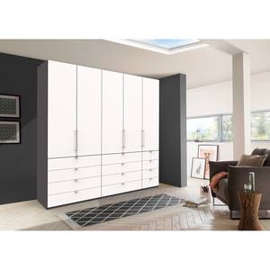 Armoire à portes pliantes Loft II Havanna / Blanc - 250 x 236 cm