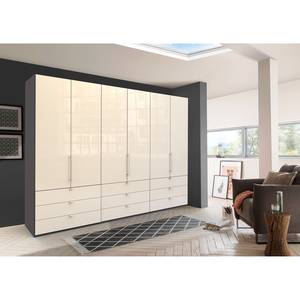 Falttürenschrank Loft II Havanna / Glas Magnolie - 300 x 216 cm