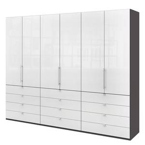 Armoire à portes pliantes Loft II Havanna / Verre Blanc - 300 x 236 cm