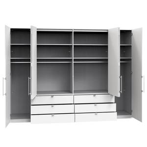 Falttürenschrank Loft IV Havanna / Weiß - 300 x 216 cm - Schublade mittig