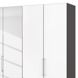 Armoire à portes pliantes Loft V Havanna / Blanc - Hauteur : 216 cm