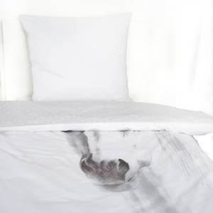 Parure de lit Cheval blanc Coton - Blanc / Beige