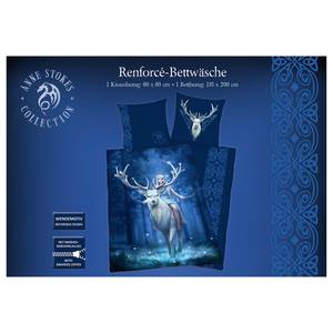 Beddengoed Anne Stokes Collection Hert katoen - blauw