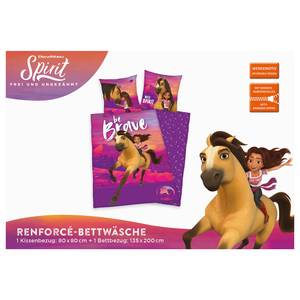 Bettwäsche Spirit-Be brave Baumwollstoff - Pink / Lila