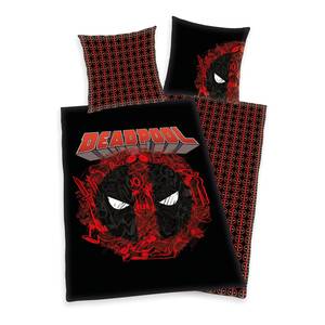 Parure de lit Marvels Deadpool Coton - Noir / Rouge