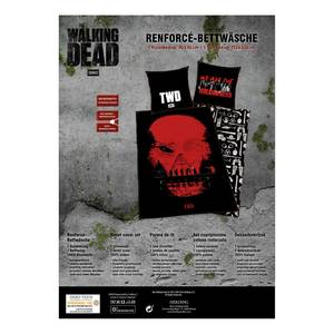 Parure de lit The Walking Dead Coton - Noir / Rouge