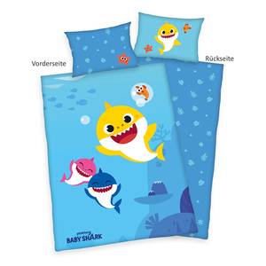 Babybeddengoed Baby Shark katoen - blauw